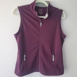 Denise Austin Girls Kids Purple Zip-Up Vest Sz 14/16 Activewear Casual Gym